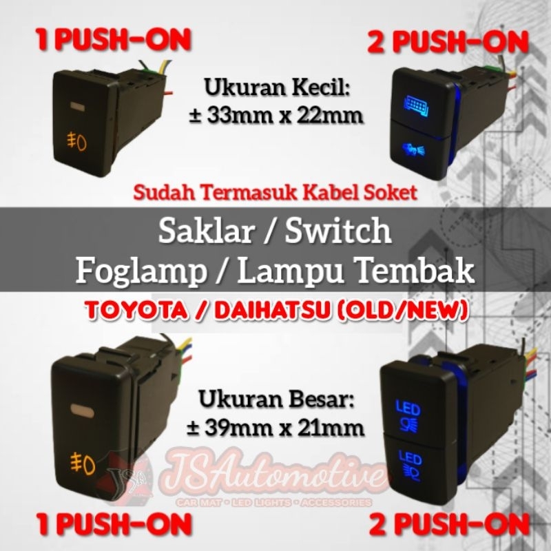 Jual Saklar Switch Kabel Soket Foglamp Lampu Tembak Mobil Toyota