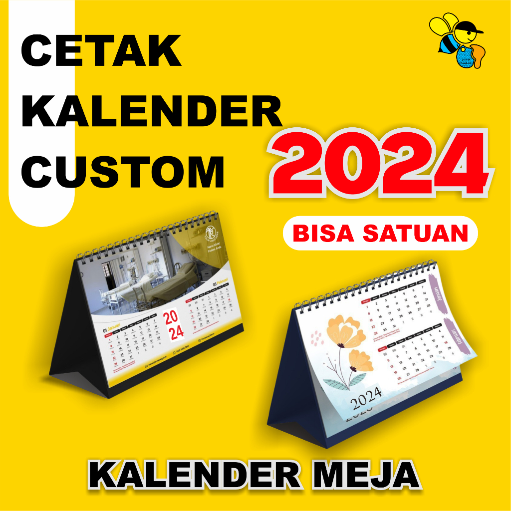 Jual Cetak Kalender Meja Custom BISA SATUAN Print Kalender Custom