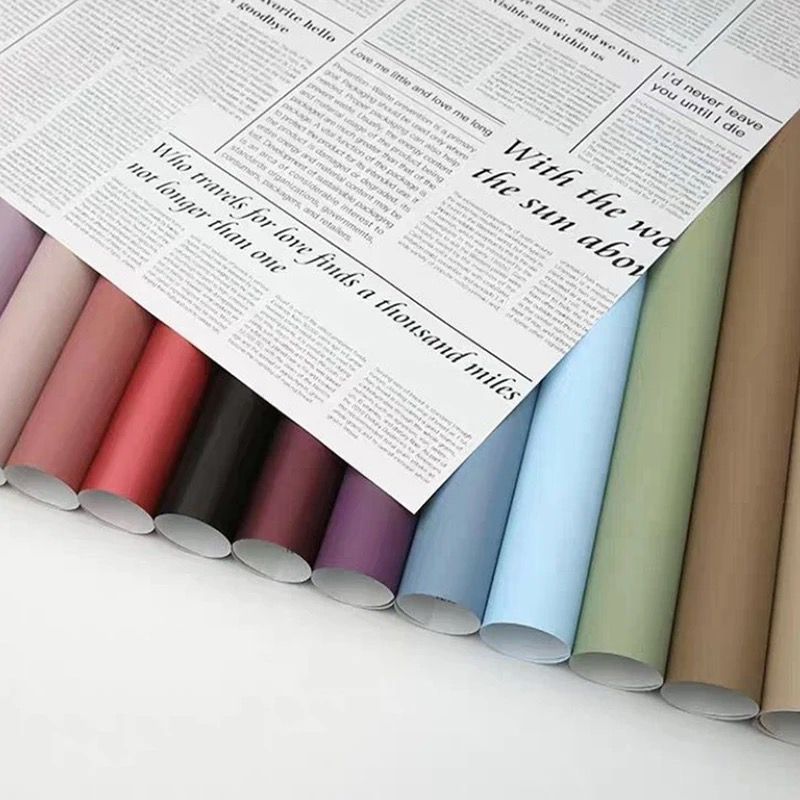 Jual Ecer News Paper Bi Color Flower Wrapping Kertas Buket Pembungkus