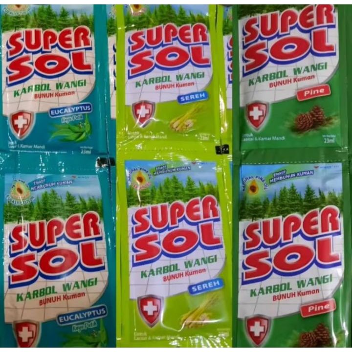 Jual SUPER SOL Wangi Sereh Pembersih Lantai 1 Renceng 12 Sachet