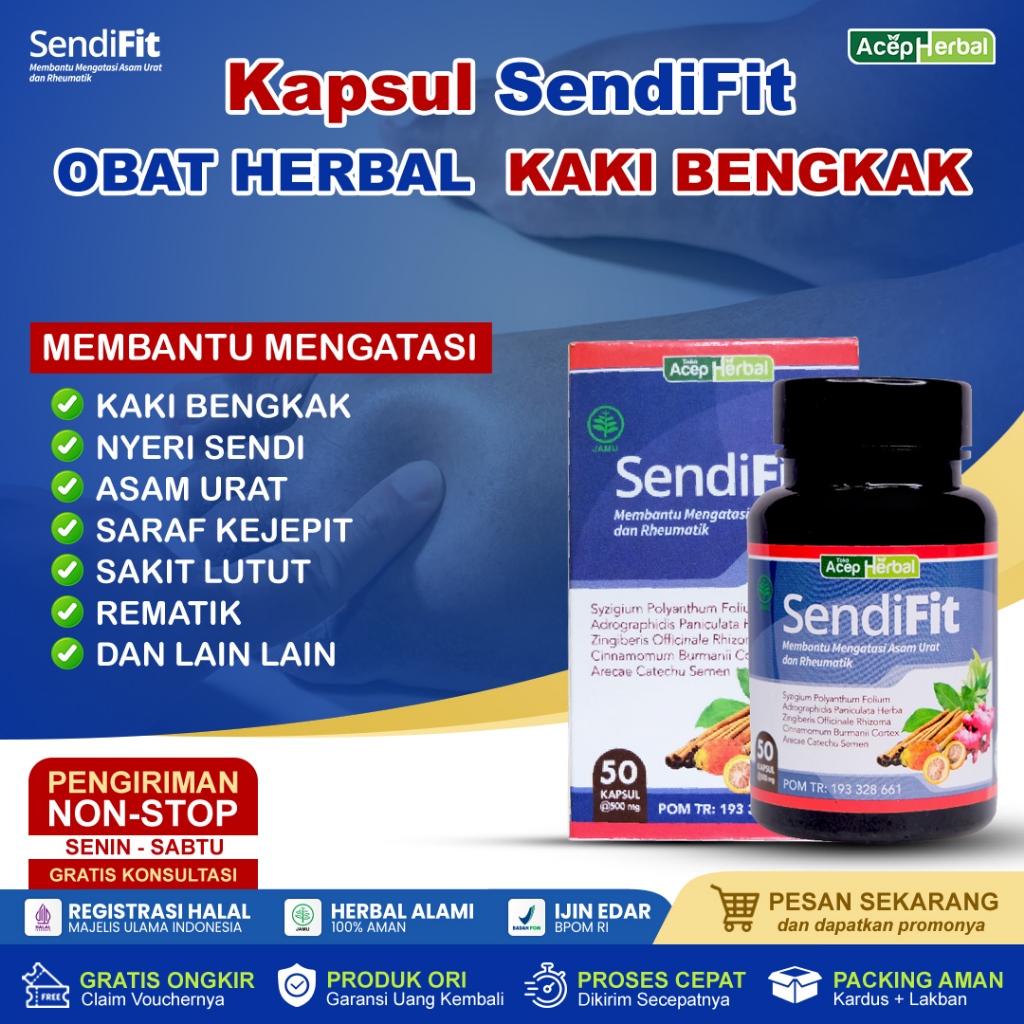 Jual Obat Kaki Bengkak Nyeri Sendi Asam Urat Sakit Lutut Rematik Saraf