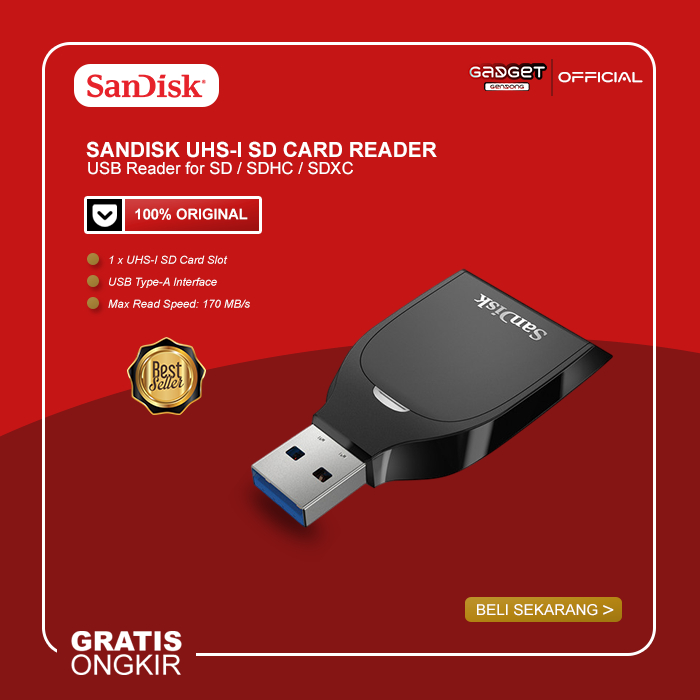 Jual Sandisk Uhs I Fast Sd Card Reader Mb S Sddr C Shopee