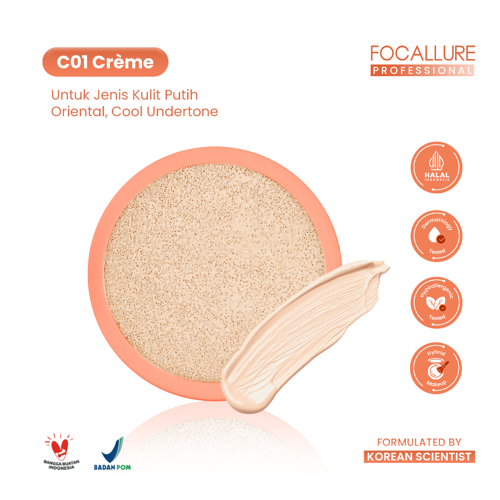 Jual FOCALLURE ProBase Poreless Matte CushionVelvet Matte Long Lasting