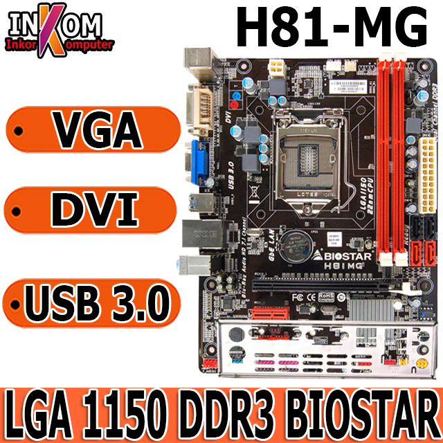 Jual Mobo Mainboard Intel Lga 1150 H81 DDR3 BIOSTAR Shopee Indonesia