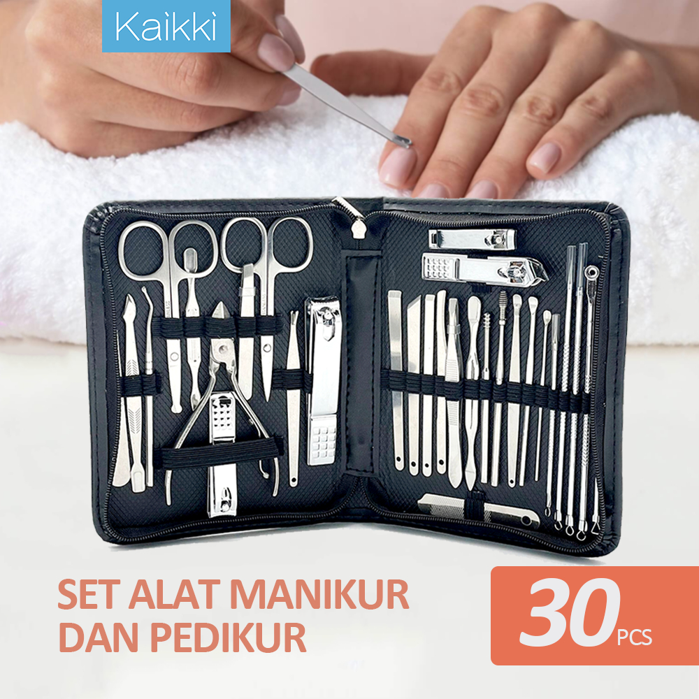 Jual KAIKKI Set Gunting Kuku Stainless Steel 30 In 1 Set Manicure Alat