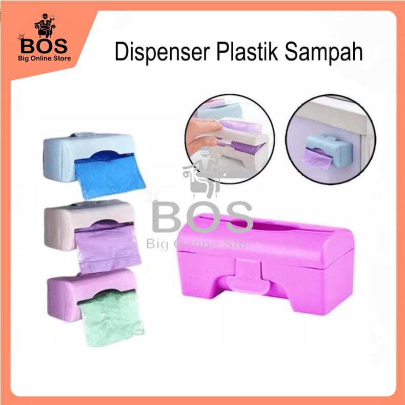 Jual BOS DISPENSER PLASTIK SAMPAH ROLL TEMPEL DINDING DISPENSER