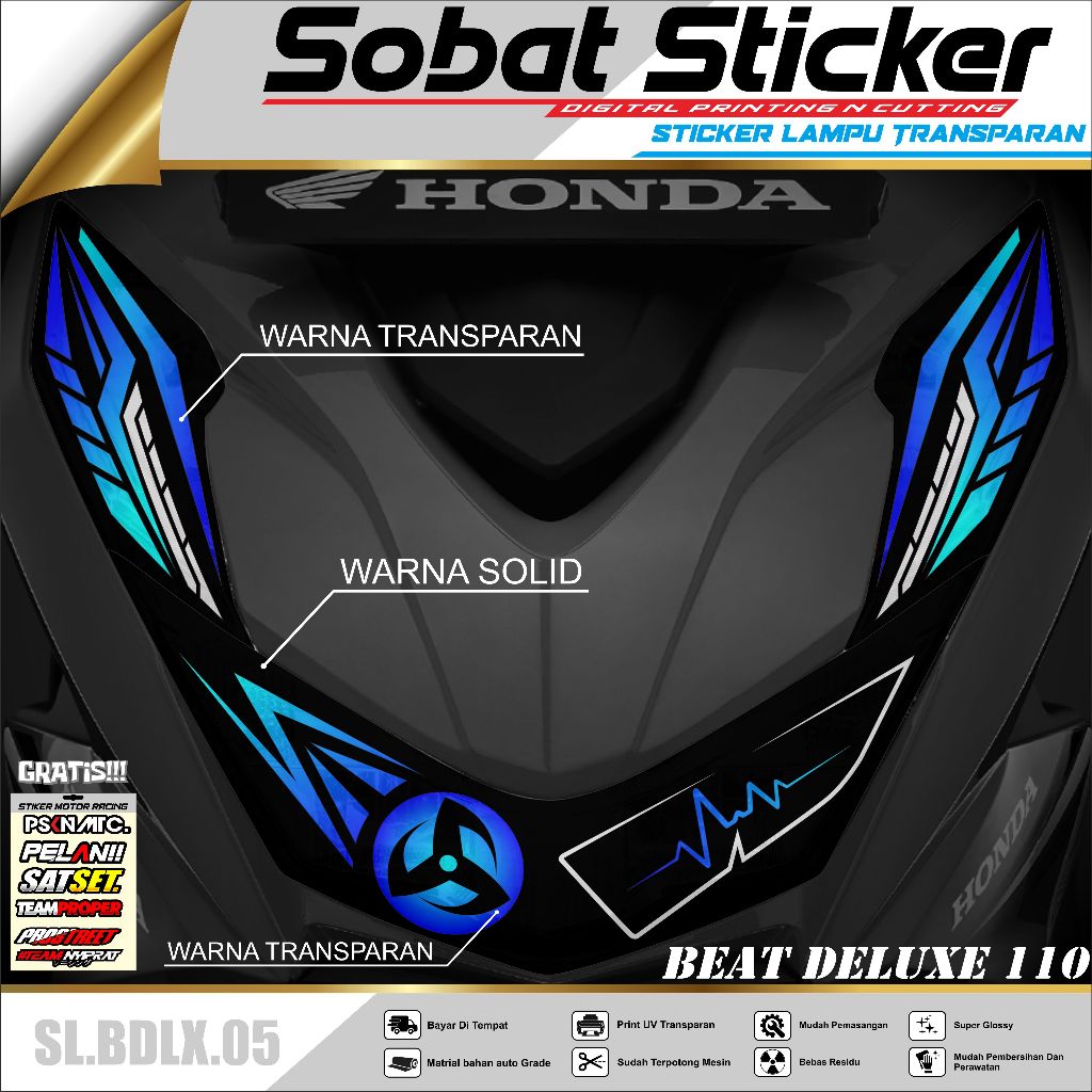 Jual Stiker Lampu Beat Deluxe Sb Sobat Stiker Sticker