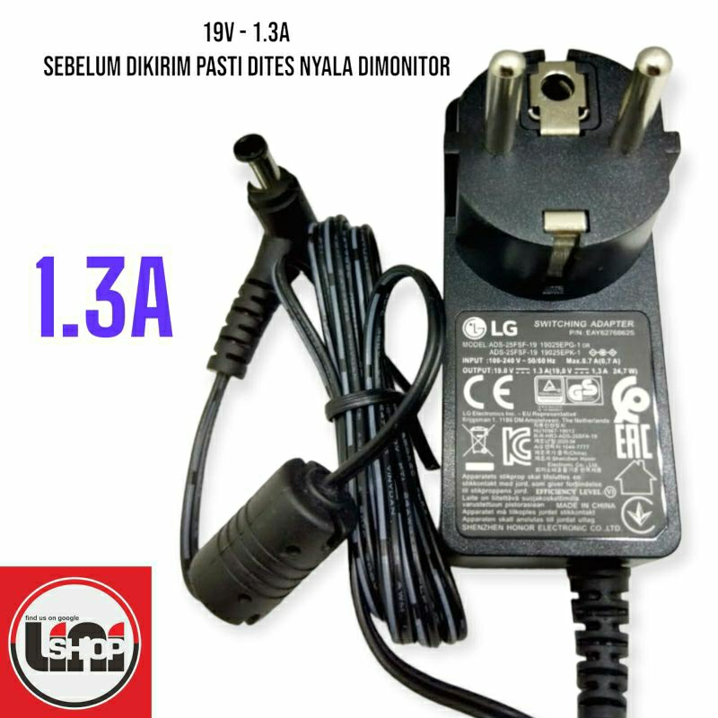 Jual Adaptor Charger Monitor LCD LED LG 19V 1 3A Original By Lini Shop