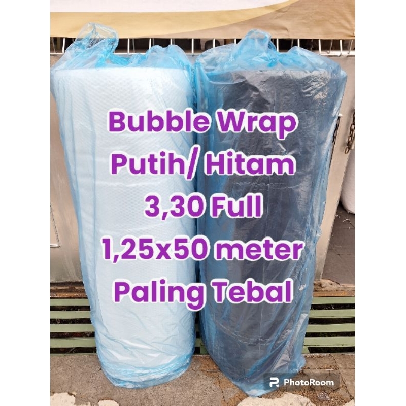 Jual 1 Rol 1 25x50 M 3 3 KG Bubble Wrap Tebal PUTIH HITAM LEBIH TEBAL