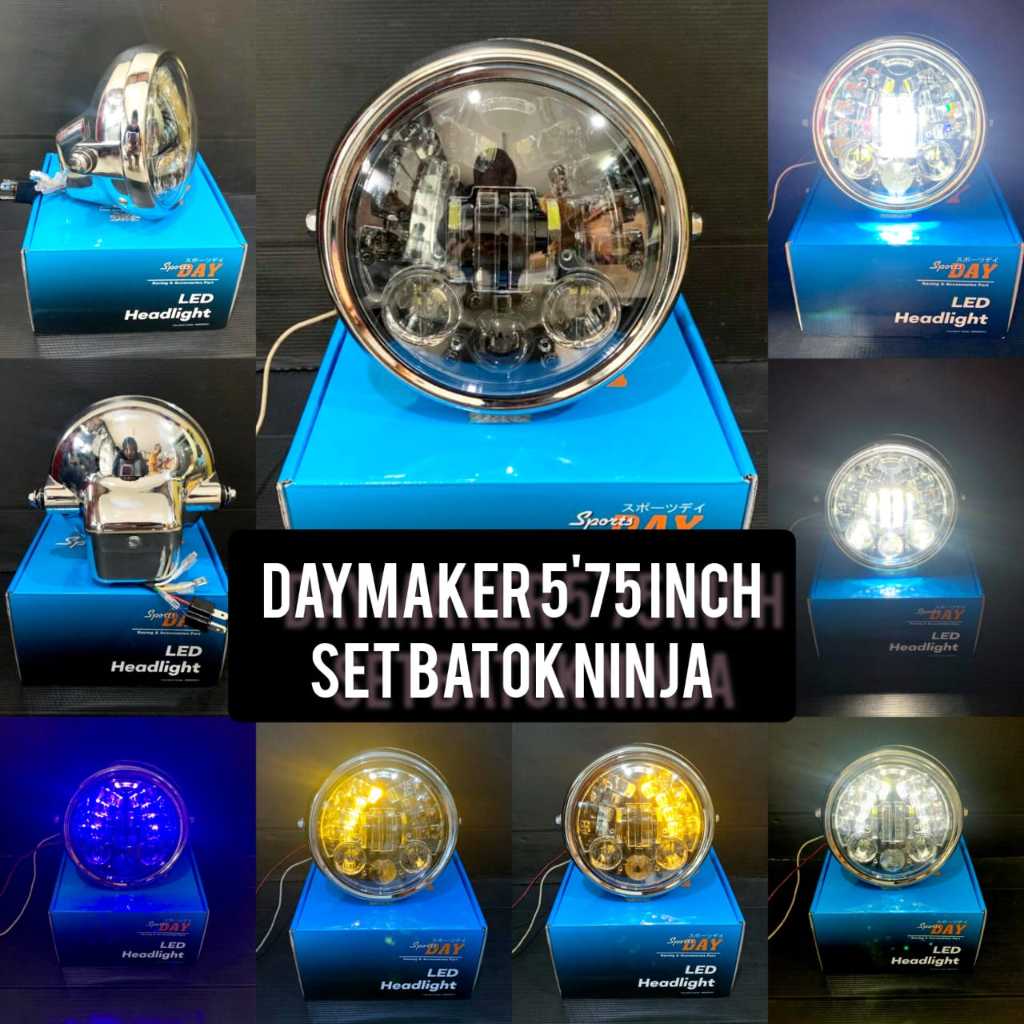 Jual Daymaker 5 75 Inch 16 LED Set Batok Ninja Day Double Senja Biru