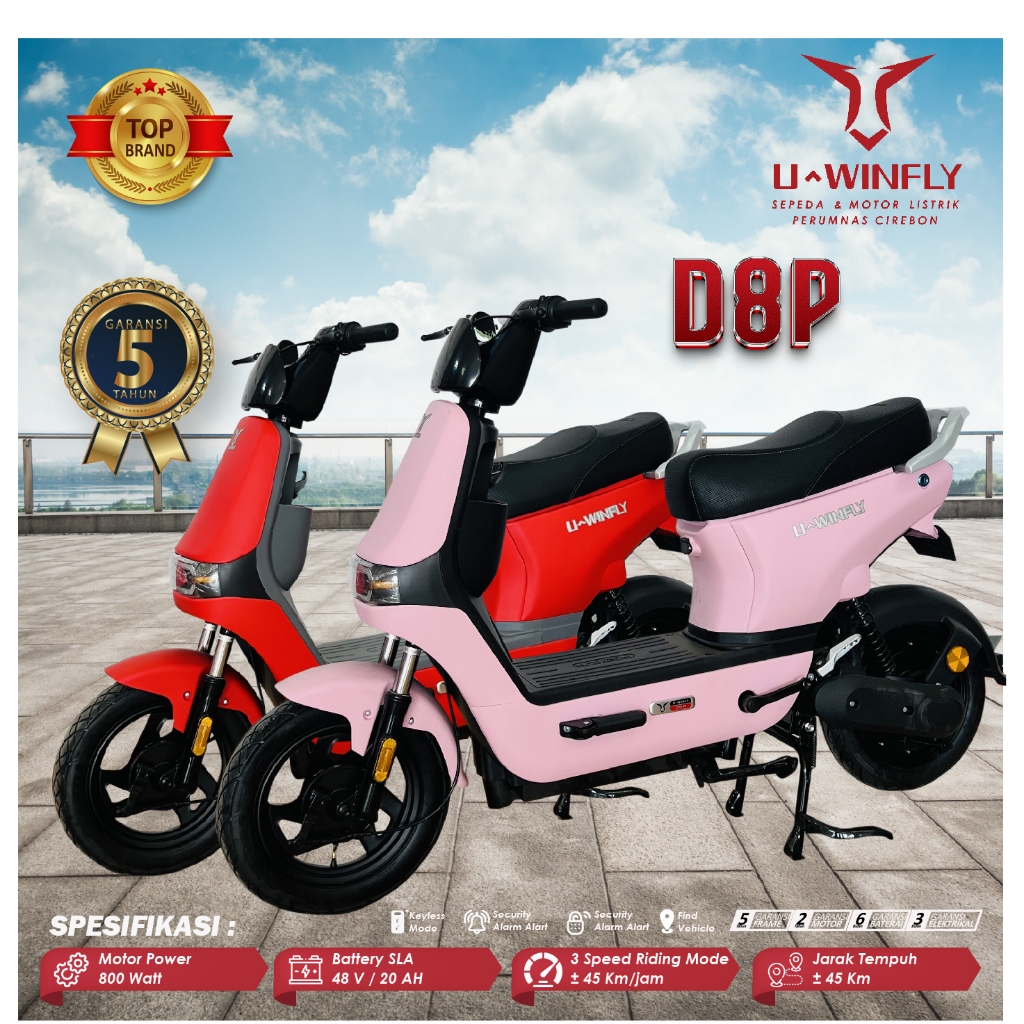 Jual Sepeda Listrik Uwinfly D P Baterai V Amper Dengan Smart Key