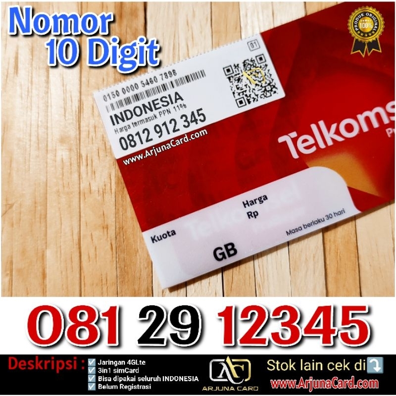 Jual Perdana Telkomsel Digit Simpati Nomor Cantik Naik Urut G