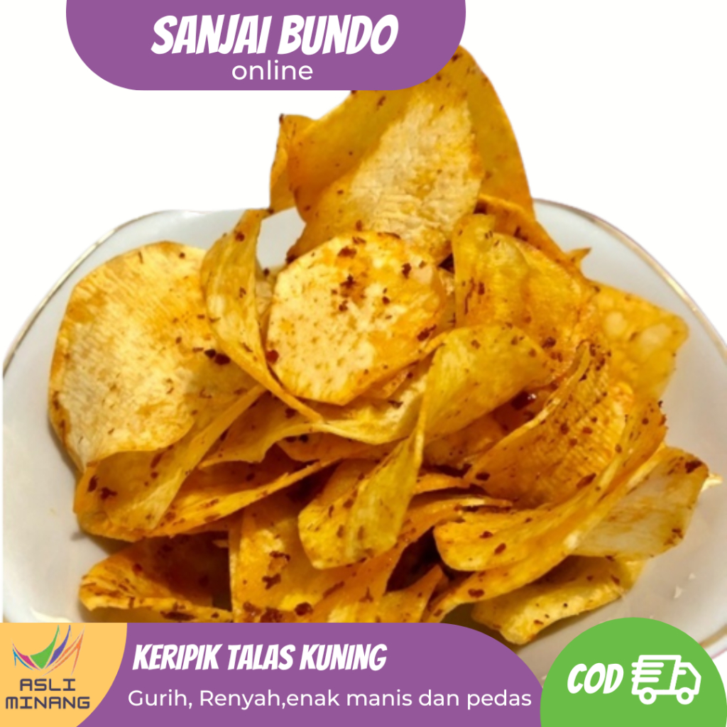 Jual Sanjai Bundo Keripik Talas Original Asli Minang 100 Gram