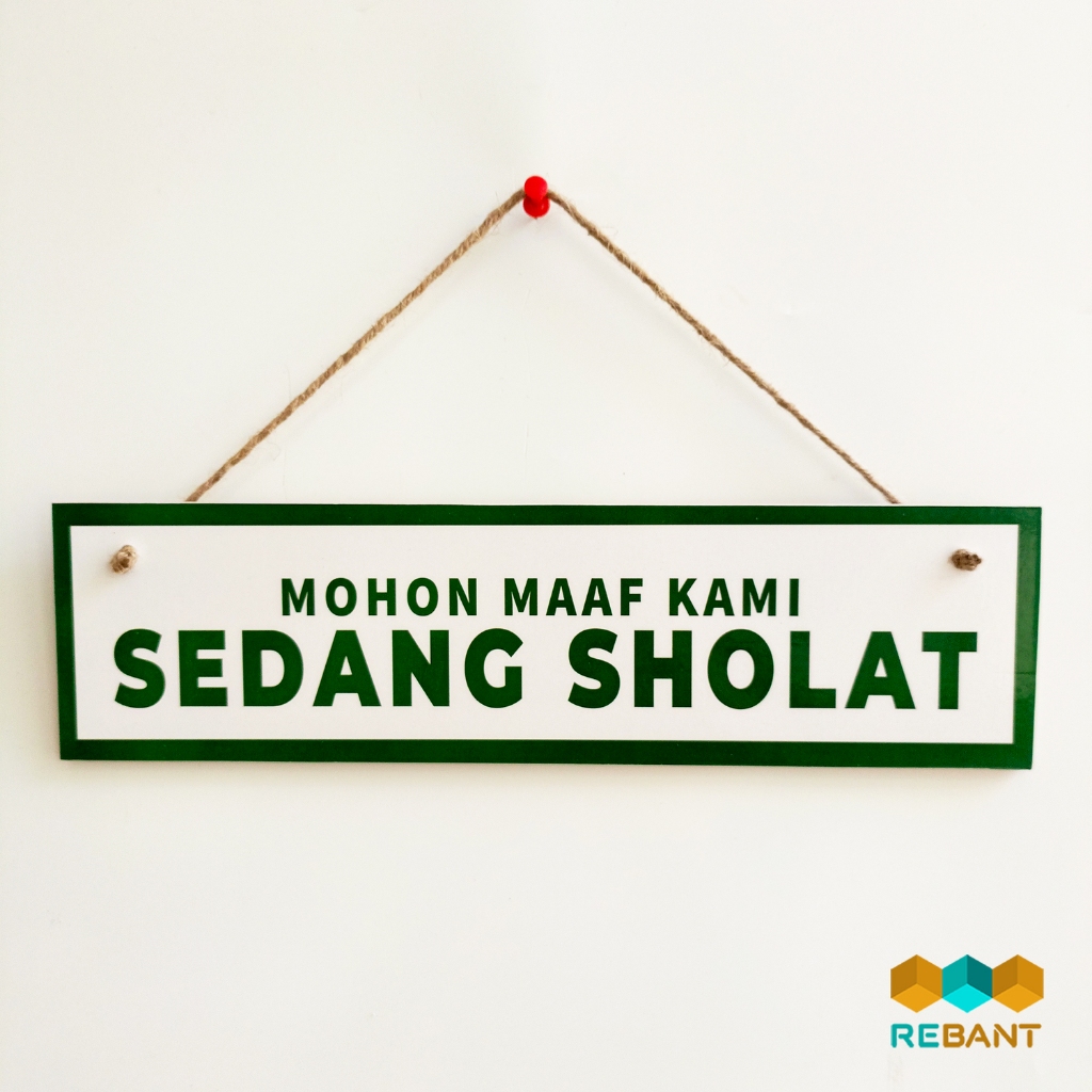 Jual Rebant Hiasan Gantung Sedang Sholat Sign Toko X Cm Pajangan