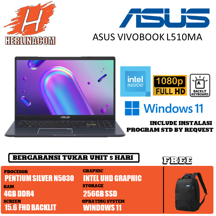 Jual Laptop Murah Asus Vivobook L Ma Intel N Gb Gb Ssd