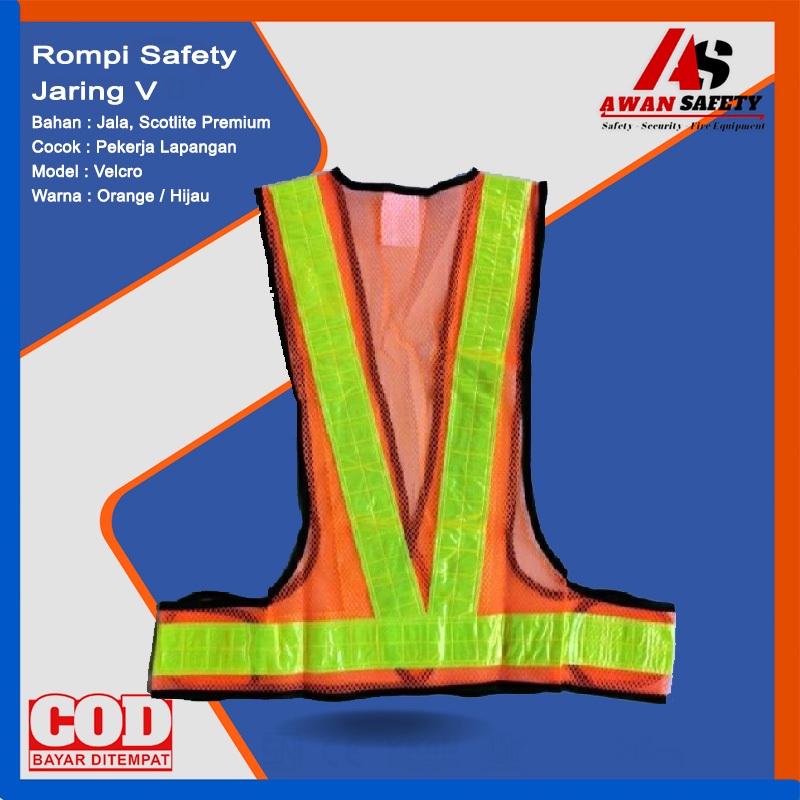 Jual Rompi Safety Jaring V Rompi Jala Safety Vest Proyek Shopee