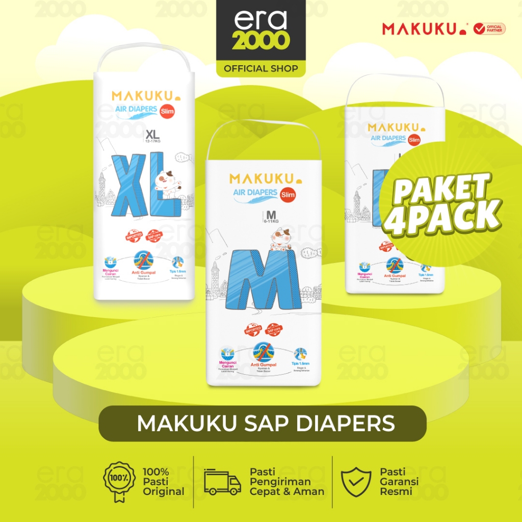 Jual Era Pack Makuku Slim Sap Diapers Nb S M L Xl