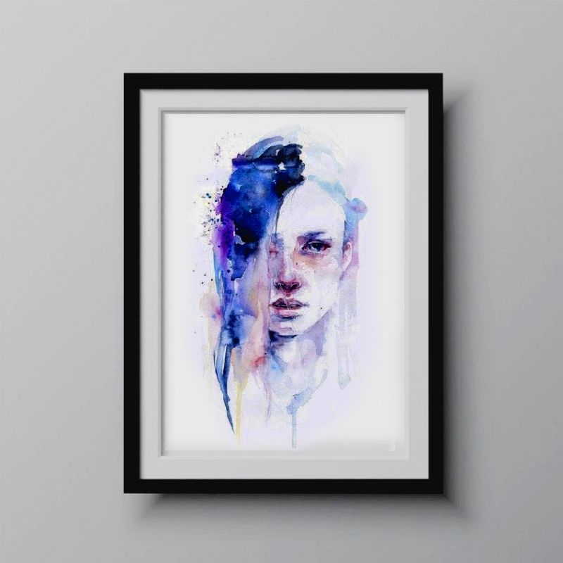 Jual Sketsa Wajah Abstract Watercolor Painting Sangat Cocok Di Jadikan