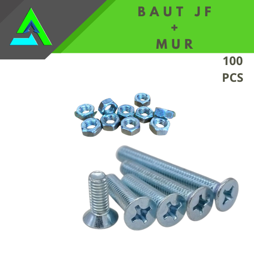 Jual Baut Jf Mur Putih M X Paket Pcs Shopee Indonesia