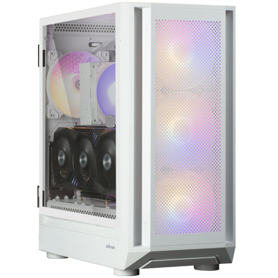 Jual Zalman I White Mid Tower Atx Pc Case Casing Gaming Chassis