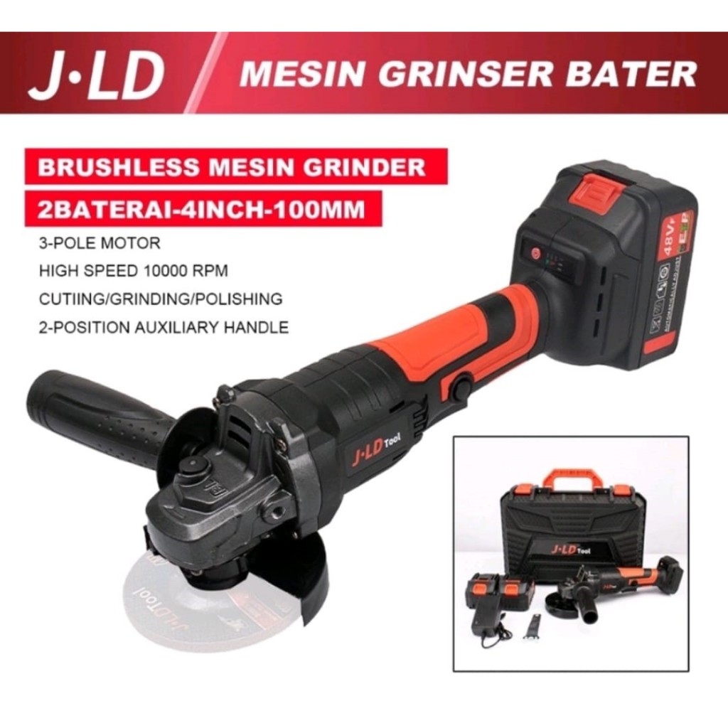 Jual Mesin Gerinda M10 88vf Brushless Angle Grinder Cordless 4 Mesin