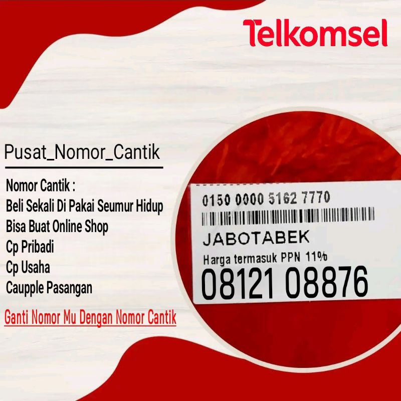 Jual Kartu Perdana Nomor Cantik Telkomsel Simpati Tripple 10 Digit 4G