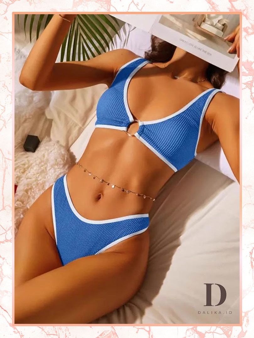 Jual Bikini Beachwear Swimsuit Baju Renang Wanita Two Piece Ring Linked