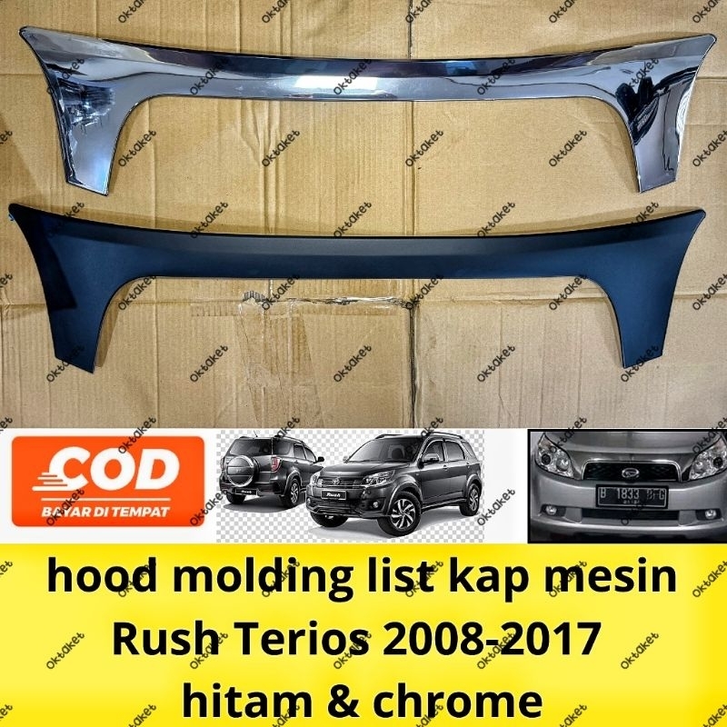 Jual Hood Molding List Kap Mesin Rush Terios Lama Old 2008 2010 2012