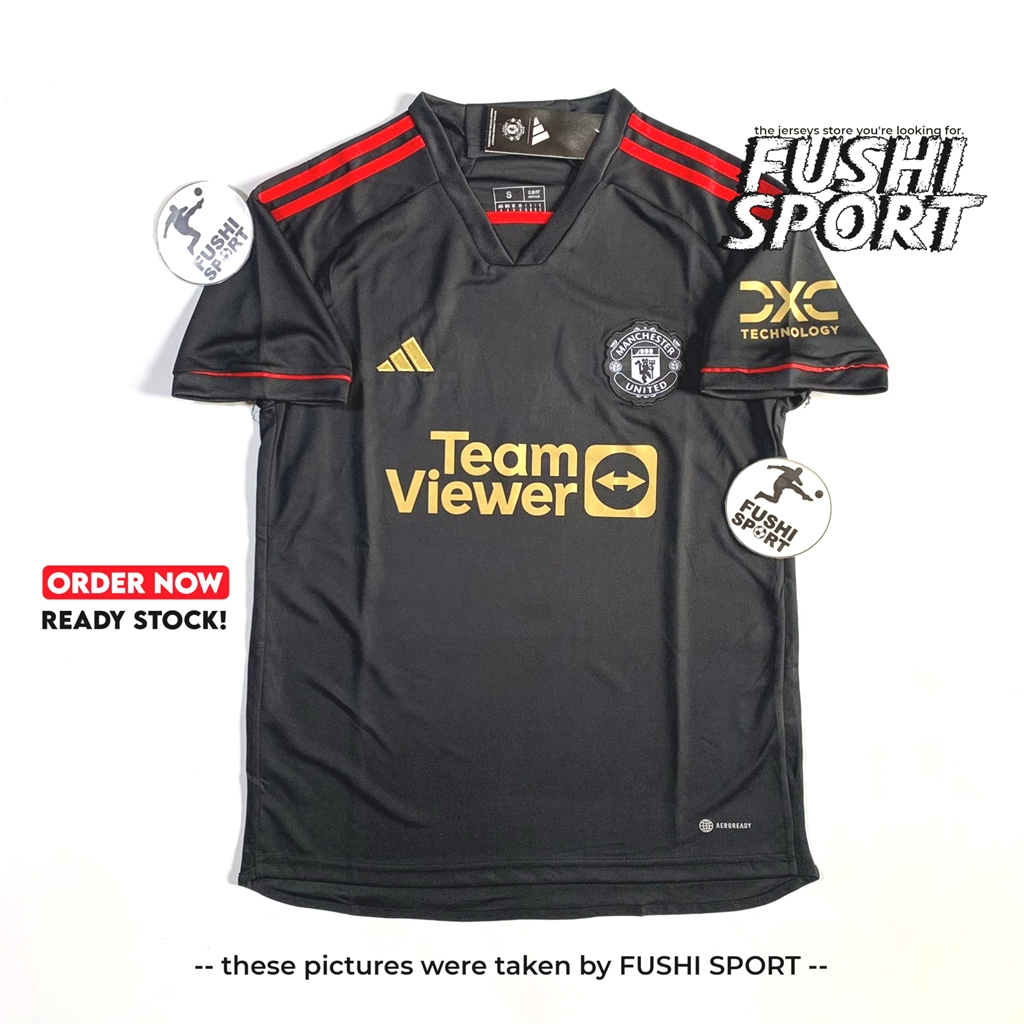 Jual Jersey Baju Bola MU Special Edition Black Hitam 2023 2024 New