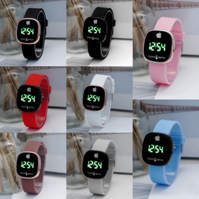 Jual Jam Tangan LED Digital Pria Wanita Rubber Electronic Fashion