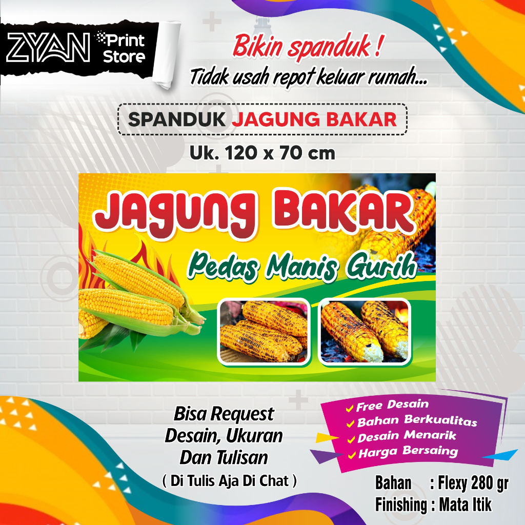 Jual Spanduk Banner Jagung Bakar Shopee Indonesia