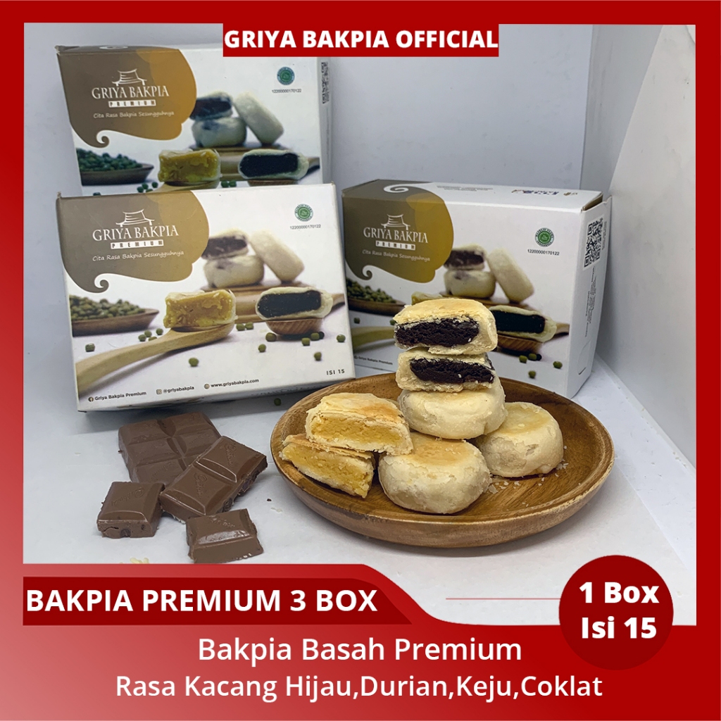 Jual Griya Bakpia Premium Box Bakpia Basah Kacang Hijau Original