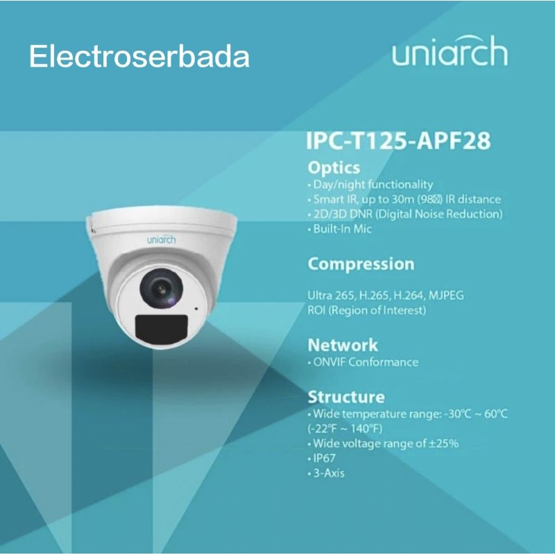 Jual Uniarch Ipc T Apf Mp Fixed Eyeball Network Camera Shopee