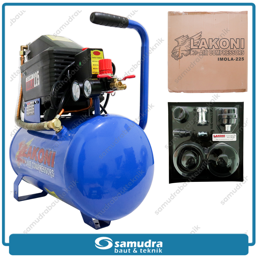 Jual Mesin Kompresor LAKONI IMOLA 225 2 HP 25L Compressor Air Udara