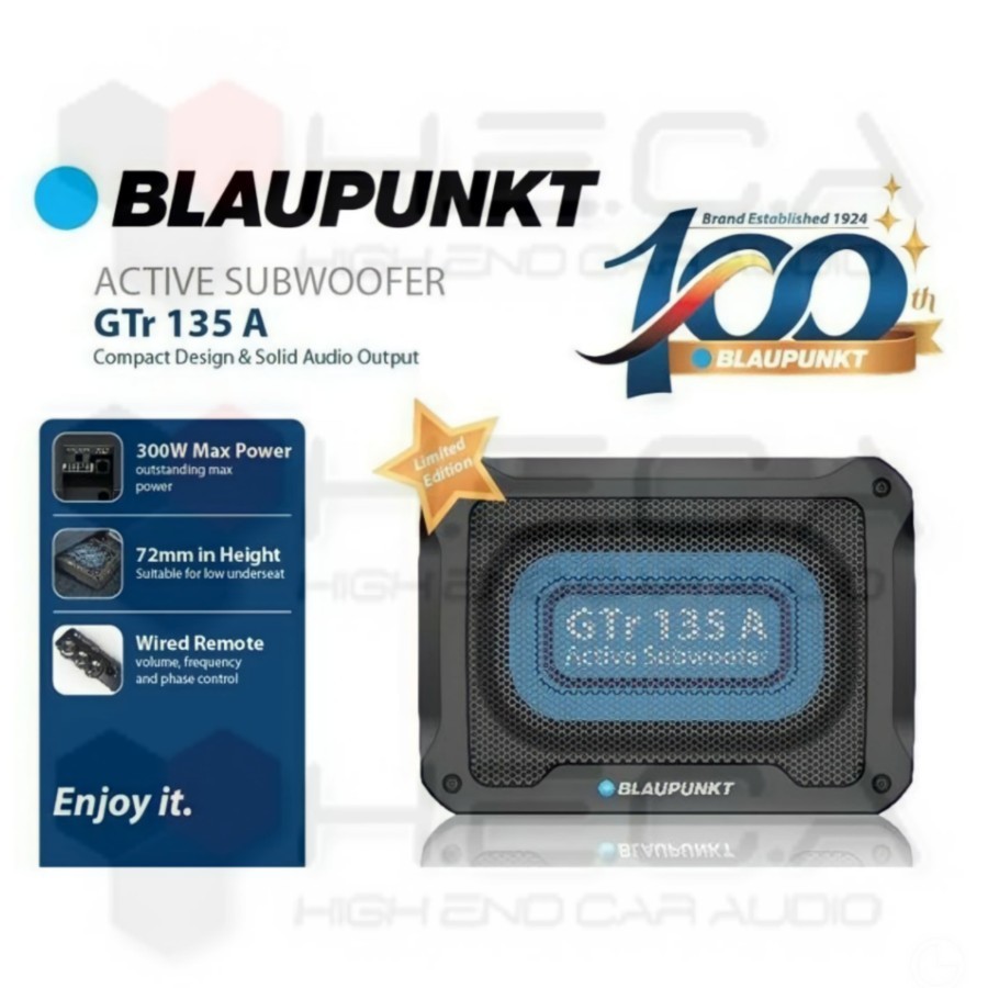 Jual BLAUPUNKT GTR 135A Subwoofer Aktif Active Slim Bass Kolong GTR135A