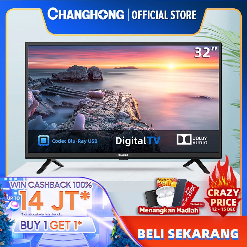 Jual Changhong Inch Digital Led Tv L G W Hd Tv Hdmi Usb Movie