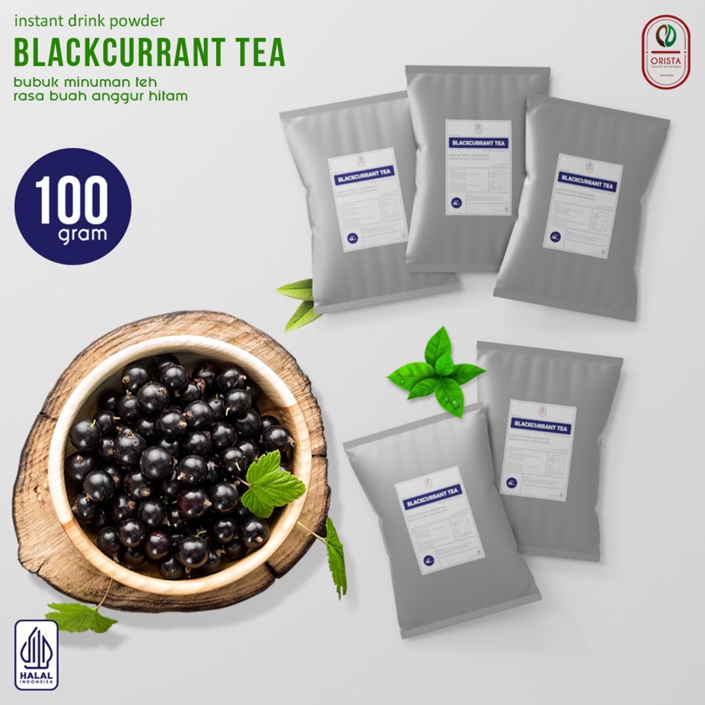 Jual Bubuk Minuman Blackcurrant Tea Serbuk Teh Rasa Buah Anggur Hitam