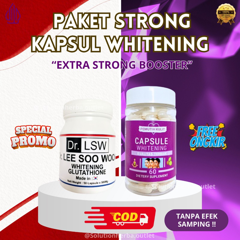 Jual Ready Stok Paket Strong Kapsul Pemutih Badan Special Dr Lsw Lee