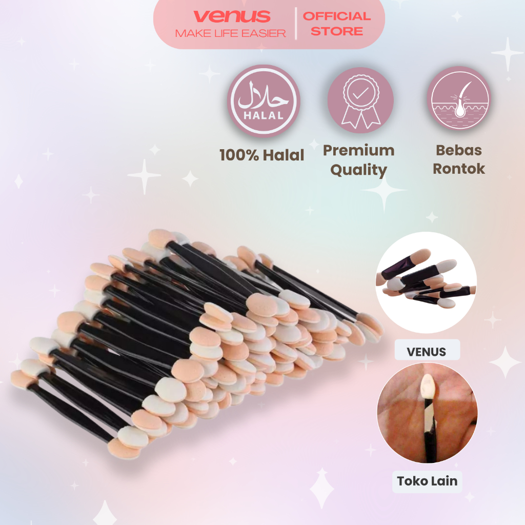 Jual VENUSJKT 50Pcs Makeup Mini Brush Mini Eyeshadow Brush Kuas