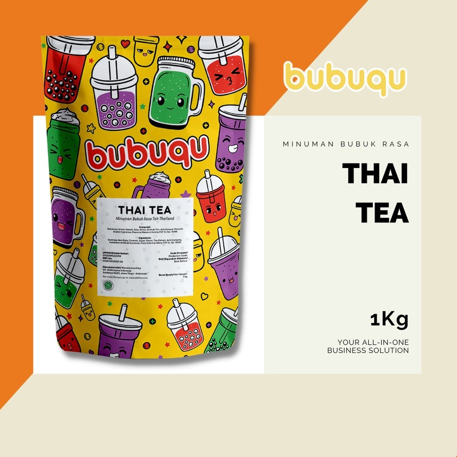 Jual Thai Tea Powder Drink Bubuqu Kg Bubuk Minuman Teh Thailand