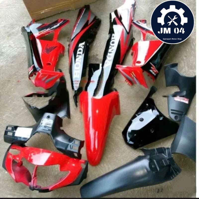 Jual Cover Body Full Set Halus Kasar Motor Honda Supra X Lama