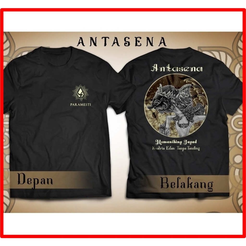 Jual Kaos Wayang Aksara Jawa Budaya Jawa Antasena Murah Kaos