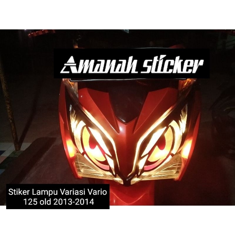 Jual Stiker Lampu Variasi Vario 125 Old 2013 2014 Stiker Mata Elang