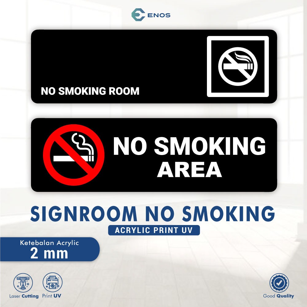 Jual Sign Signage Dilarang Merokok Akrilik Print Uv Anti Air Ukuran