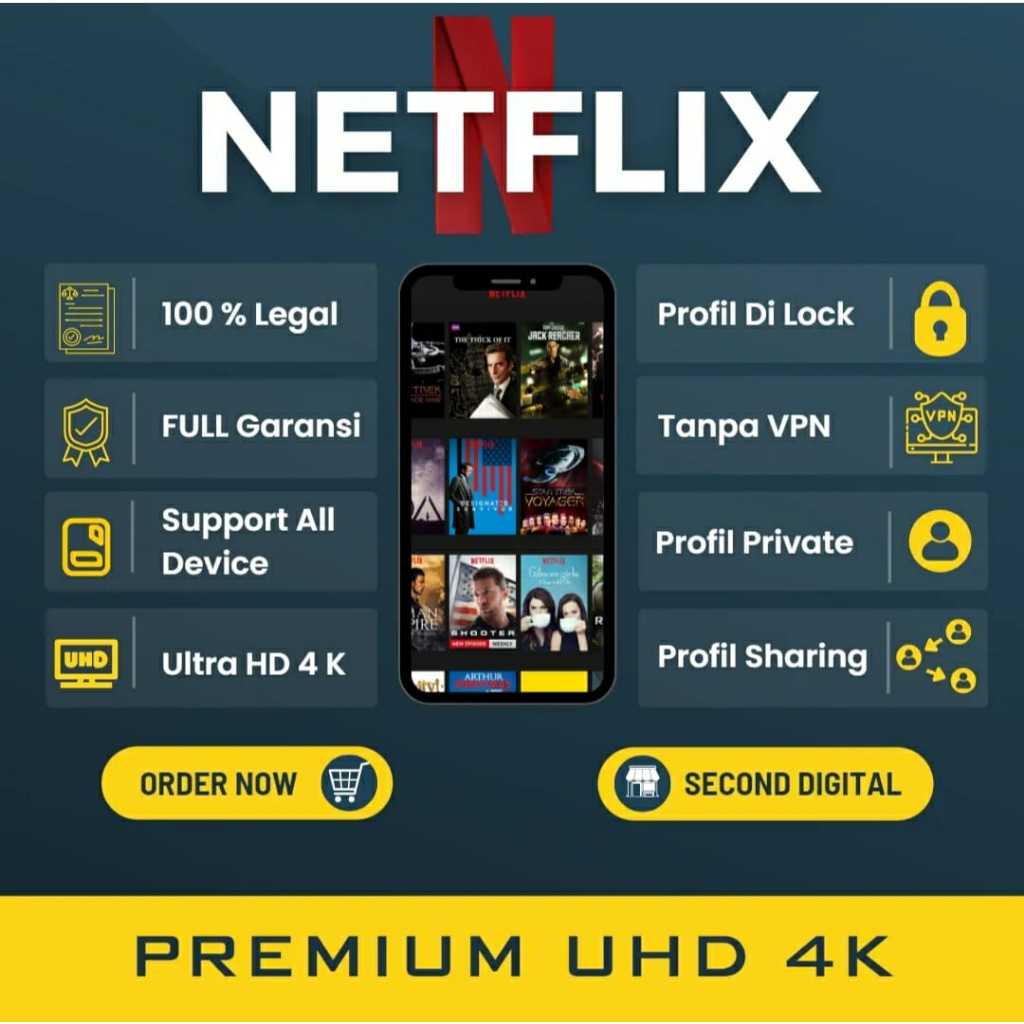 Jual NETFLIX PREMIUM FULL GARANSI ULTRA HD 4K NO TIPU TIPU Shopee