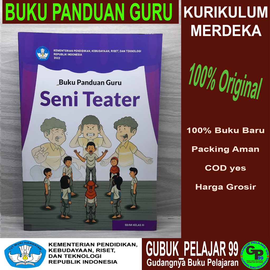 Jual BUKU PANDUAN GURU SENI TEATER Untuk SD MI Kelas 3 Kurikulum