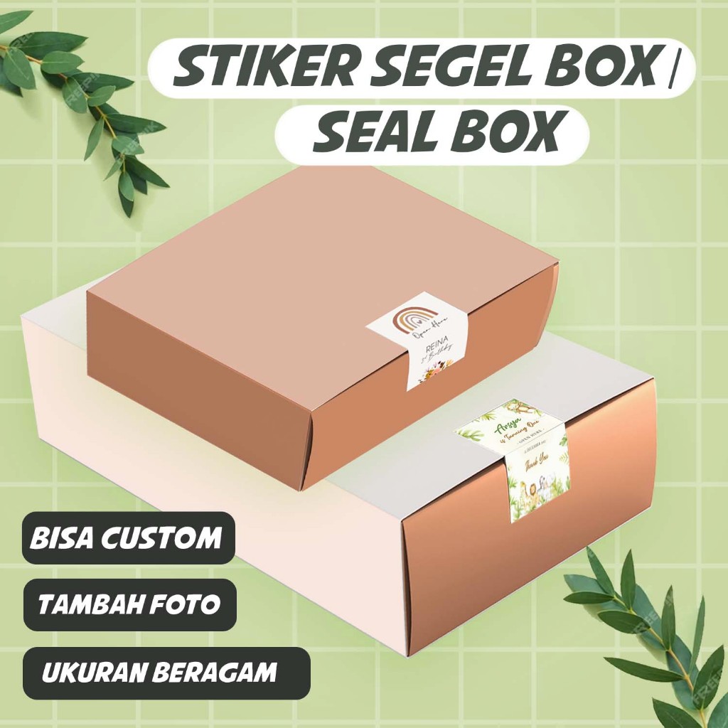 Jual Stiker Segel Seal Box Label Packaging Hampers Custom Shopee