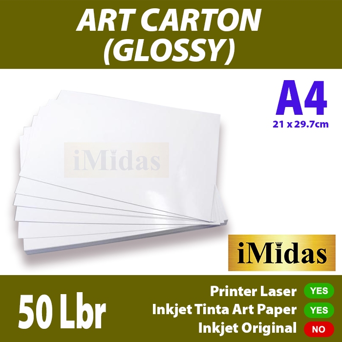 Jual Kertas Karton Glossy Art Carton Isi Lembar A Shopee Indonesia