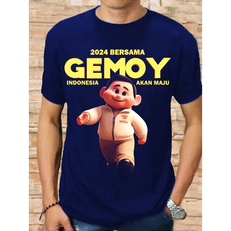 Jual Kaos Baju Distro 2024 Bersama Gemoy Prabowo Subianto Gibran