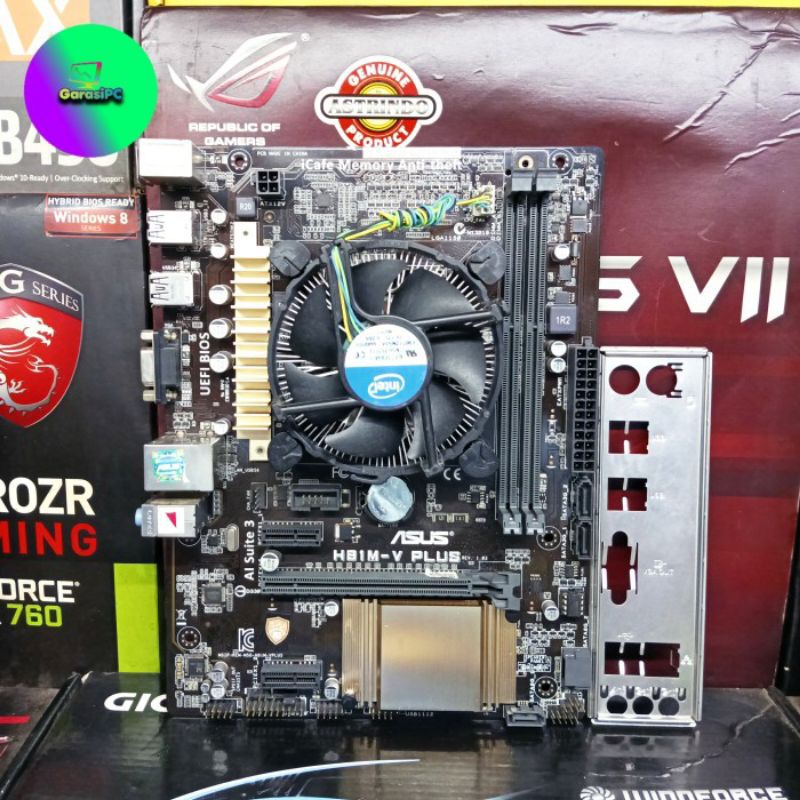 Jual PAKET Motherboard H81 Asus H81M V Plus Prosesor Intel Core I3